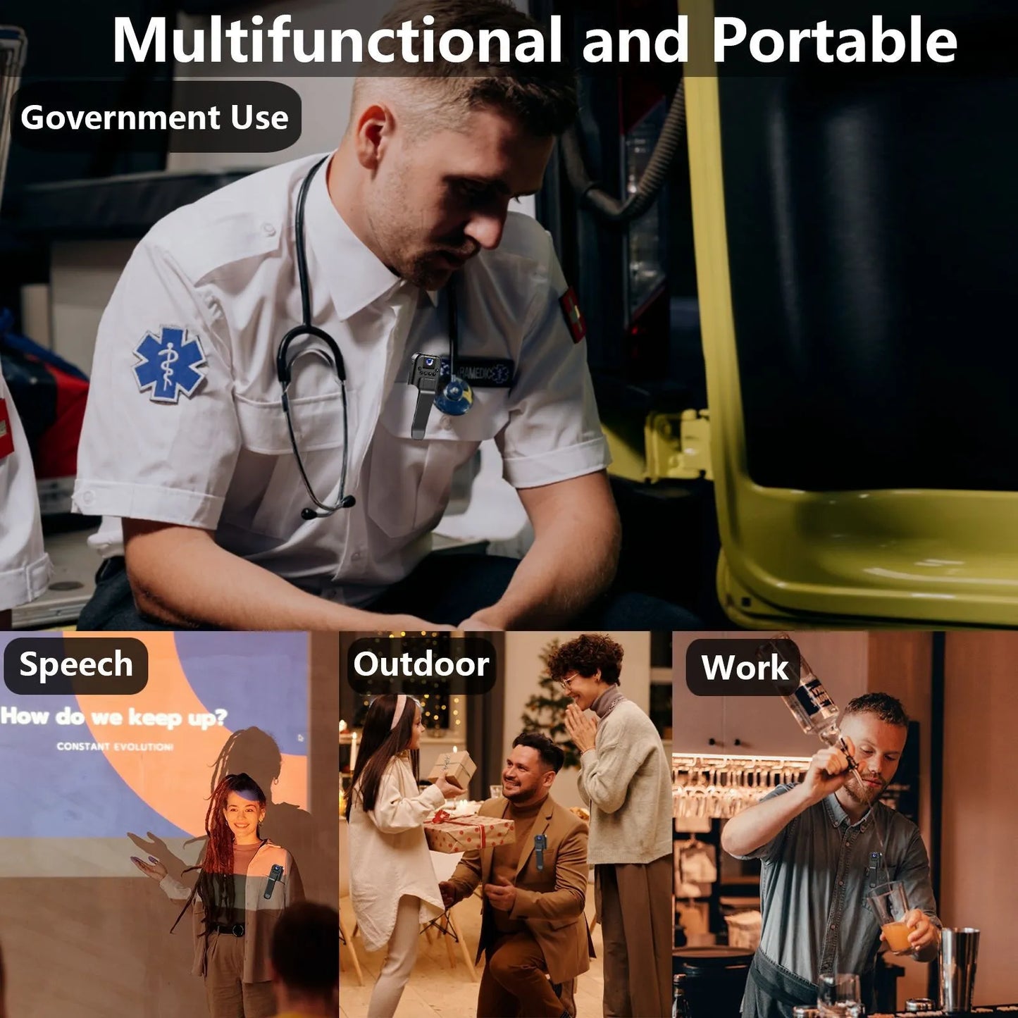 Smart Outdoor Portable Audio & Video Recorder – Capture Every Moment On-the-Go